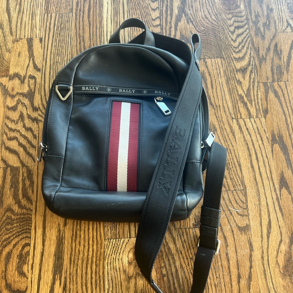 Bally High Point Leather Sling Backpack